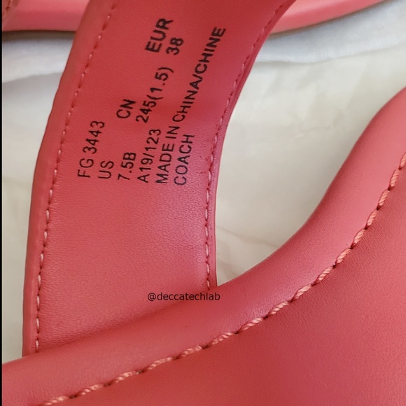 NWT COACH Jacklyn LTR Sandal-CORAL 7.5B MSRP $200 - Picture 5 of 5